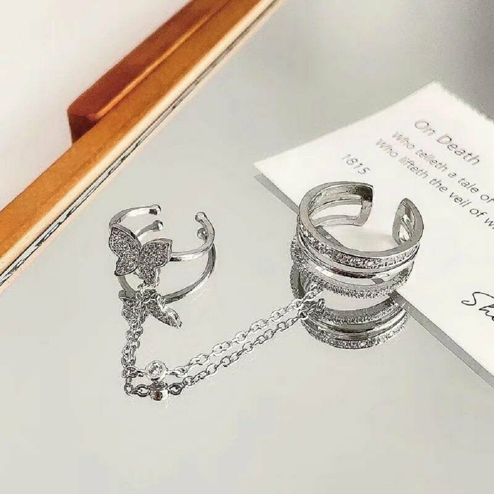 Nhẫn hở có thể điều chỉnh đính đá zircon thời trang cho nữ Yanqueens Trang sứ Quà tặng