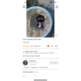 Cám cá dumbo red tail 1cặp