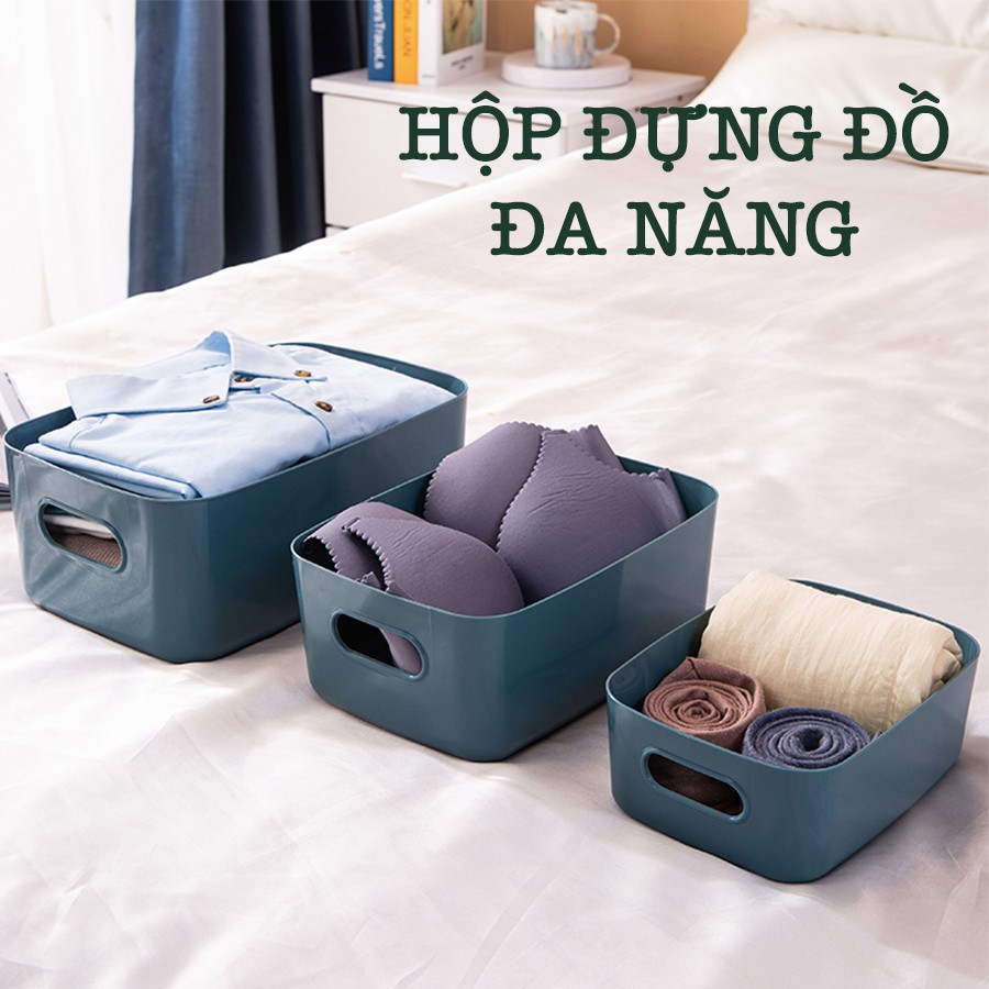 Hộp Đựng Đồ Bằng Nhựa, Khay Đựng Đồ Đa Năng Nhựa Dày Dặn, Siêu Chắc Chắn, Có Tay Cầm Nhiều Màu Tiện Dụng Cao Cấp Q001 | BigBuy360 - bigbuy360.vn