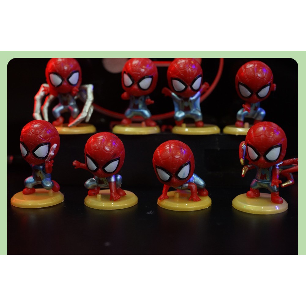 SET 8 MÔ HÌNH SPIDER MAN CHIBI KUTE 4-7CM