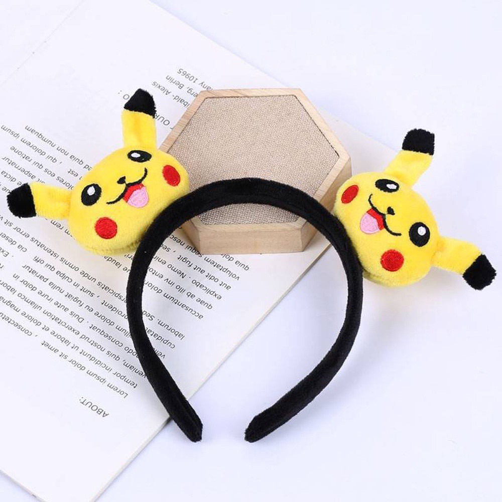 Băng Đô Hình Pikachu Nhồi Bông Nhiều Màu Dễ Thương Cho Bé Gái