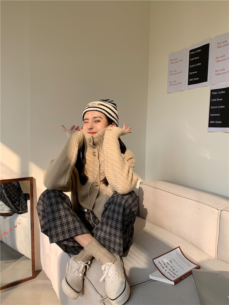 Quần Dài Lưng Cao Ống Suông Họa Tiết Caro Thời Trang 39452 | BigBuy360 - bigbuy360.vn