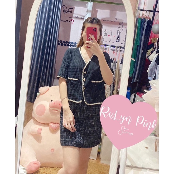 Áo cổ V công sở kèm ảnh thật của shop
