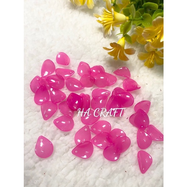 Cánh mai nhỏ các màu, vật liệu làm hoa đá pha lê Handmade