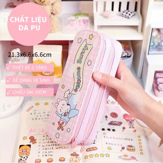 Hộp Bút 2 Tầng Cute , Hộp Bút Siêu Dễ Thương Cho Bé