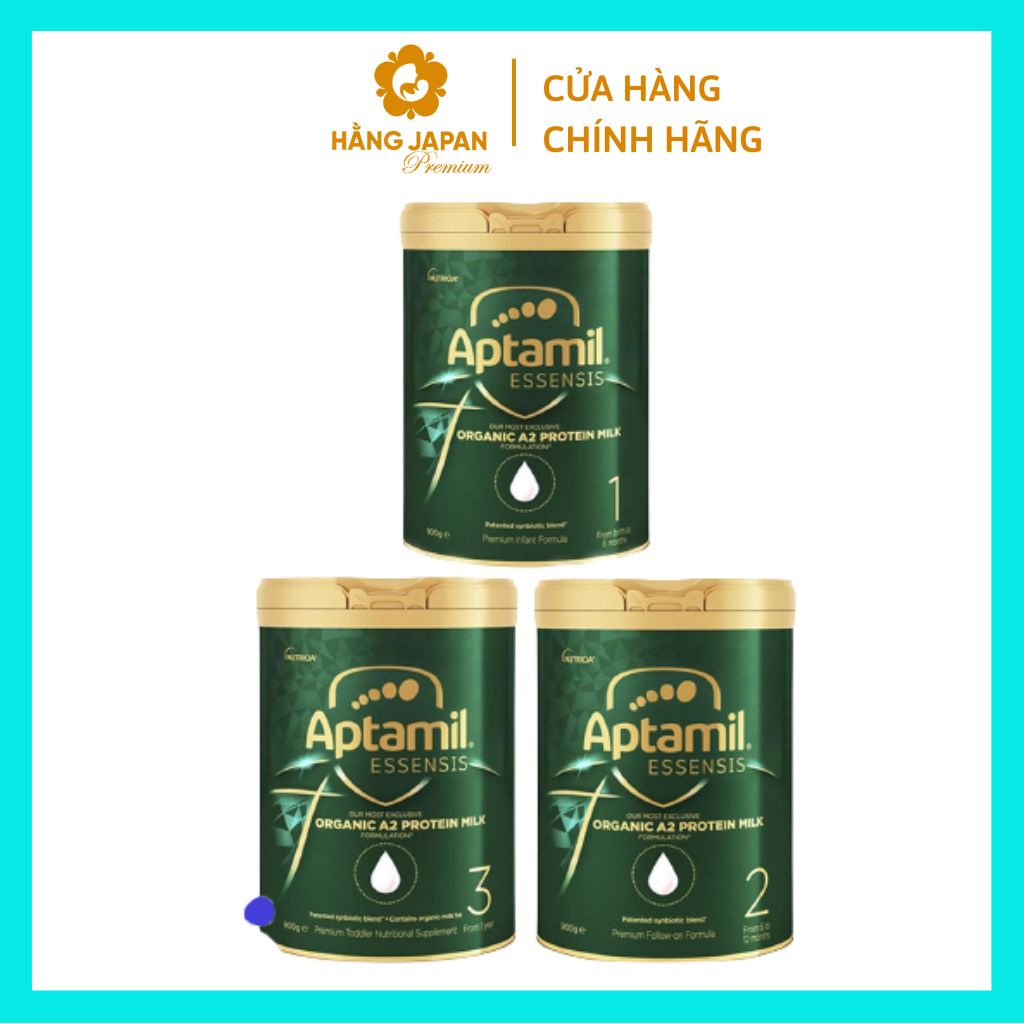 Sữa Aptamil Essensis organic Úc cho bé từ sơ sinh trở lên hộp 900g - Hàng Úc