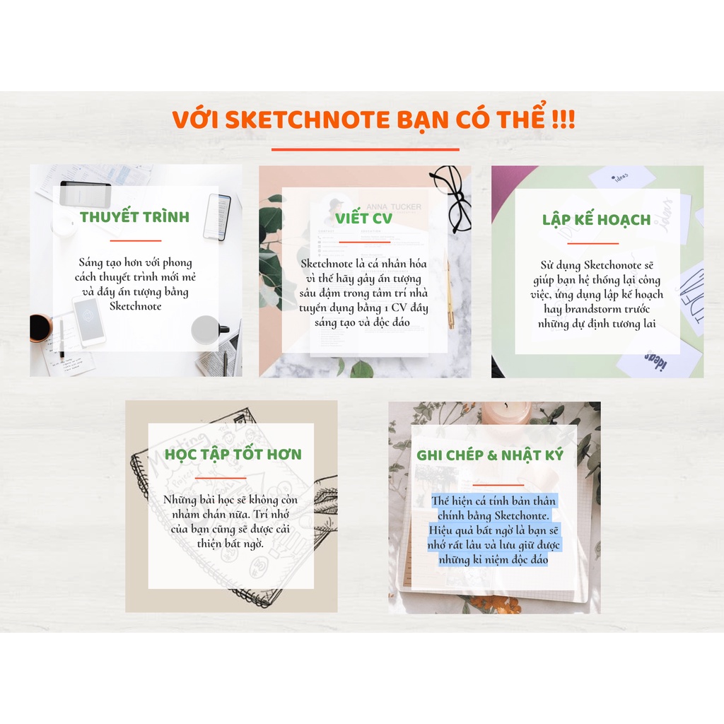 Khoá học Ghi chép hình ảnh sáng tạo -