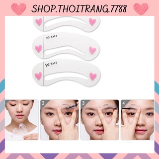 Set 3 khuôn kẻ lông mày phong cách Hàn Quốc