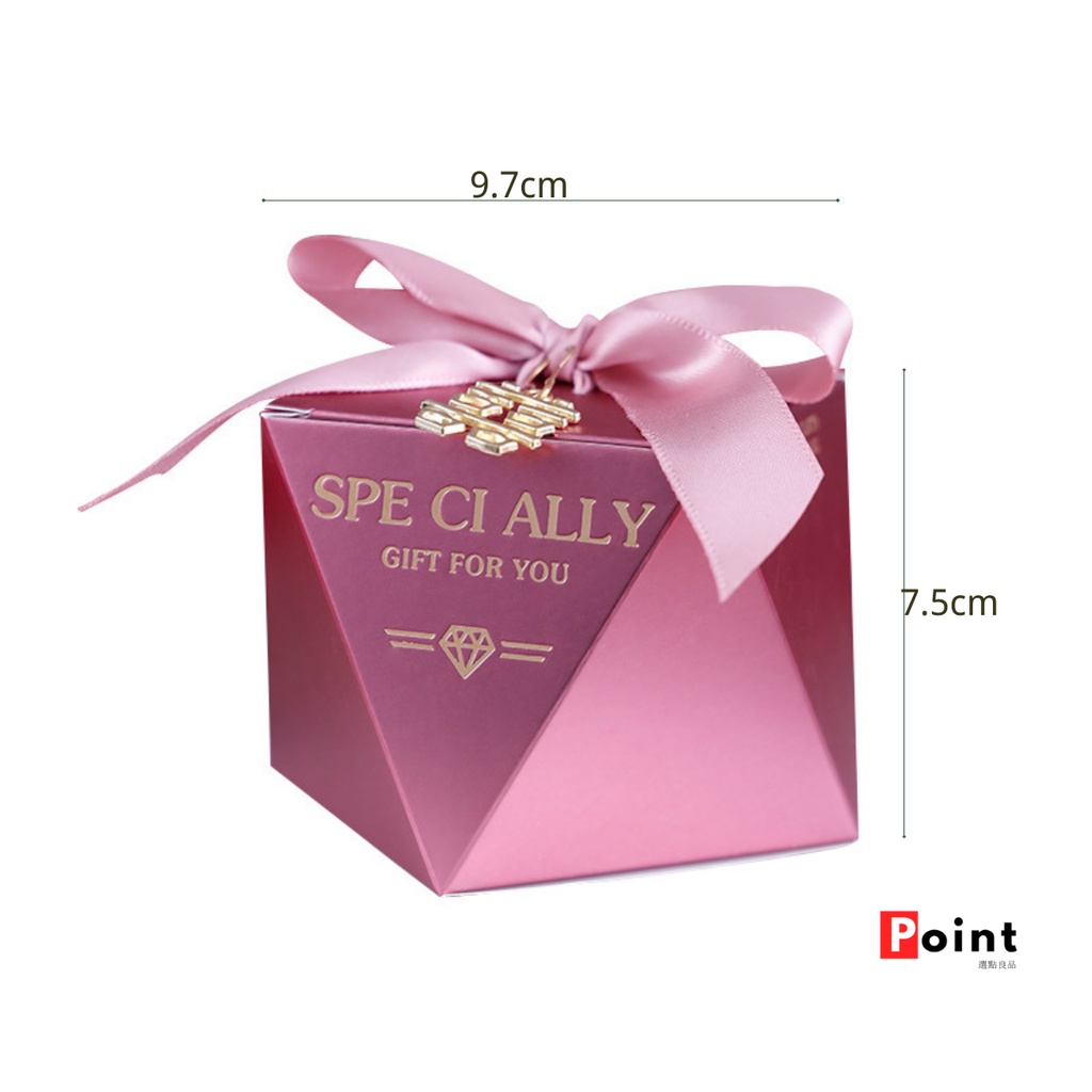 Hộp Đựng Kẹo Hình Viên Kim Cương 9.7cm * 9.7cm * 7.5cm Có Thể Cài Đặt Cho Tiệc Cưới / Lễ Hội