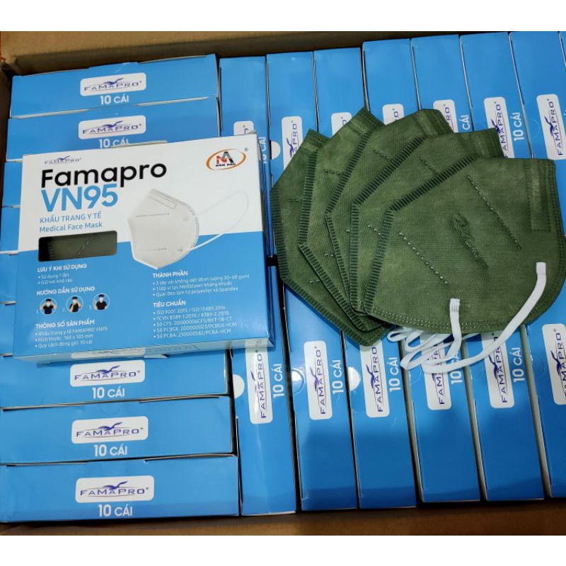 [Chính Hãng] Combo 5 hộp khẩu trang VN95 Famapro, hộp 10 cái