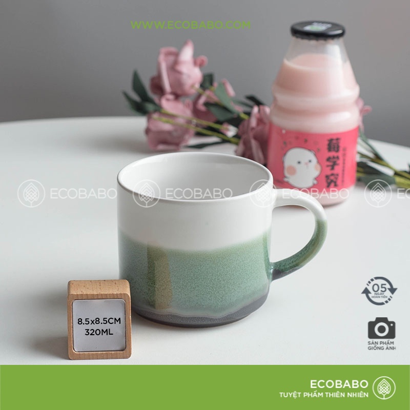 Cốc trà Cafe gốm sứ Ceramic thủ công Nhật Bản cao cấp - Ecobabo