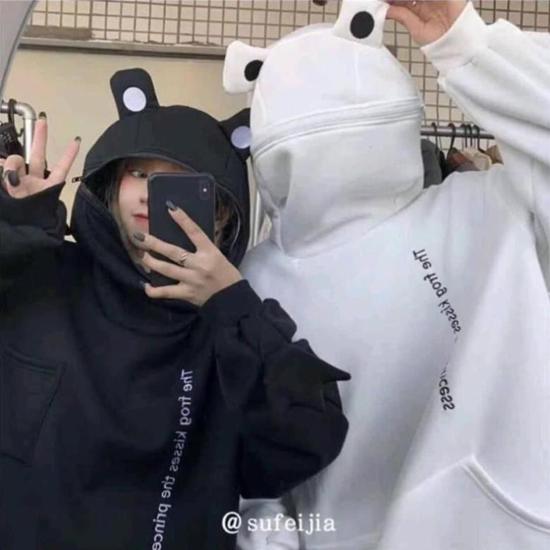 🚋[FREESHIP] Áo Hoodie Ếch khoá mồm form thụng Unisex (ko kèm cài áo)