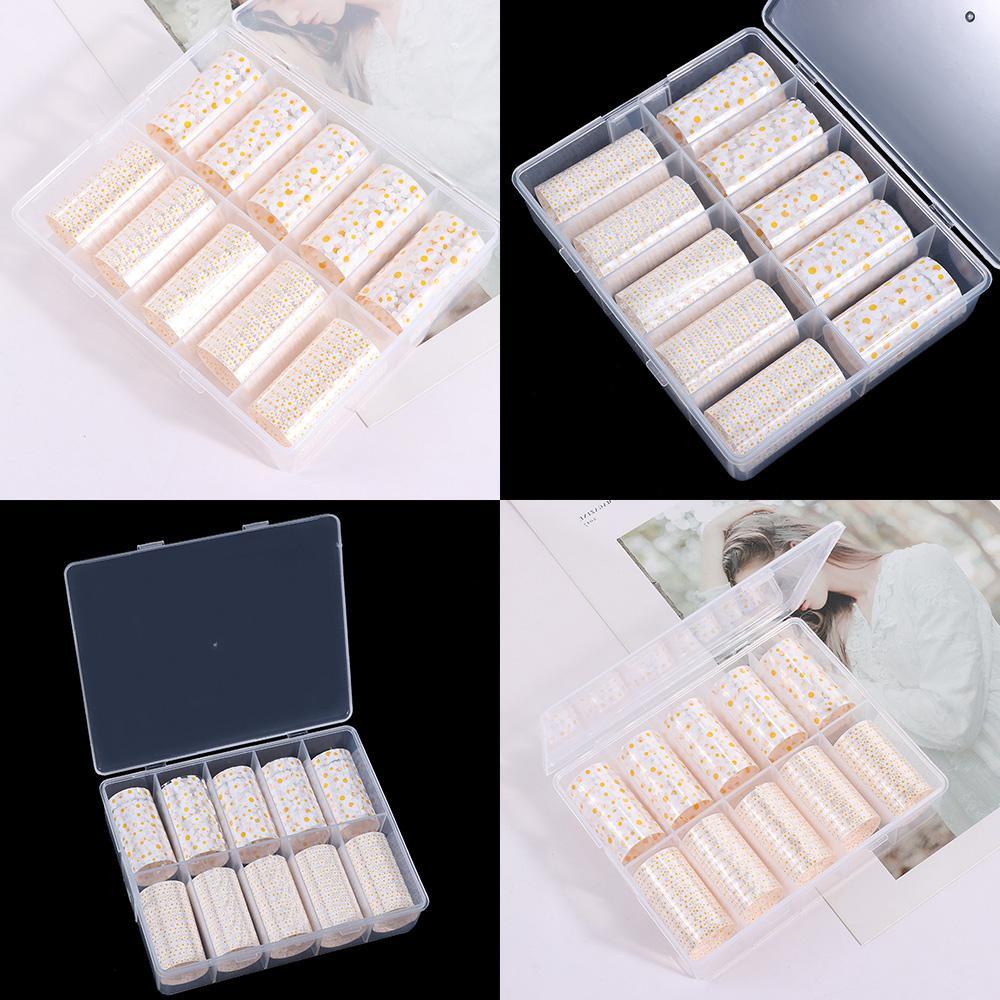 Miếng Dán Trang Trí Móng Tay Màu Laser Trong Suốt