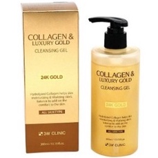 (DATE 08/12/2023) Gel rửa mặt dưỡng trắng 24k 3W Clinic Collagen and Luxury Gold Cleansing Gel 300ml