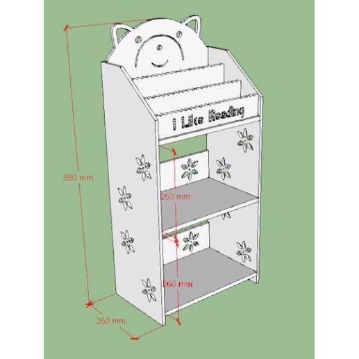 Kệ giá sách hình gấu đựng đồ tự tháo lắp đa năng