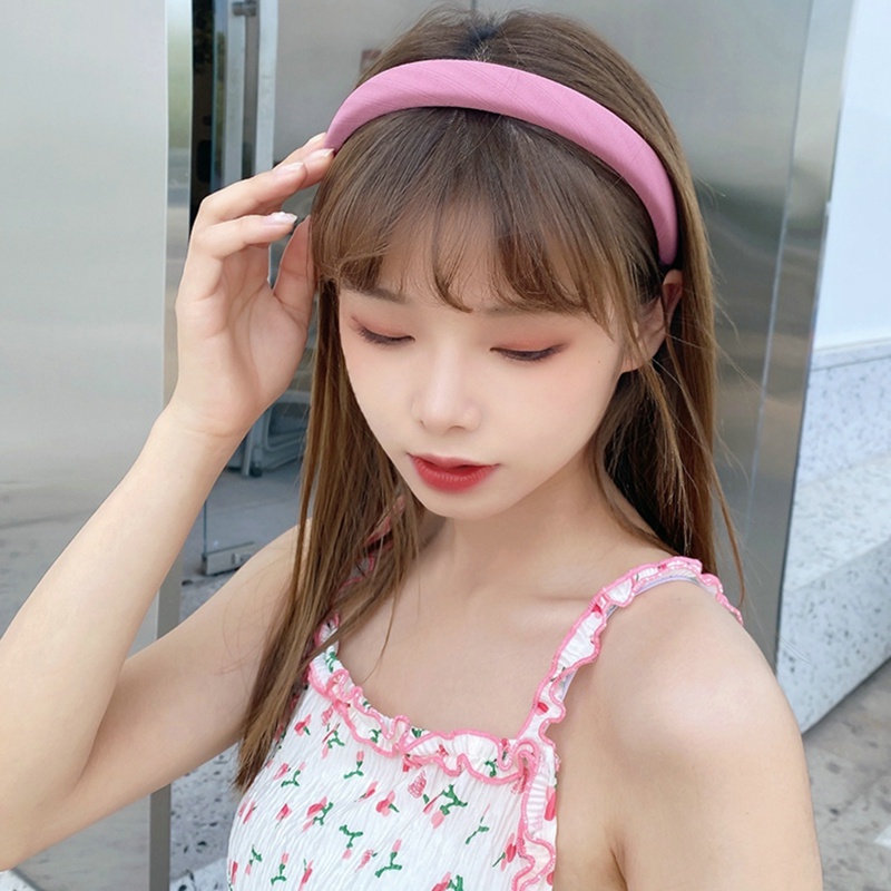 Băng Đô Cài Tóc Bản Rộng Bằng Bọt Biển Phong Cách Hàn Quốc Thời Trang Cho Nữ
