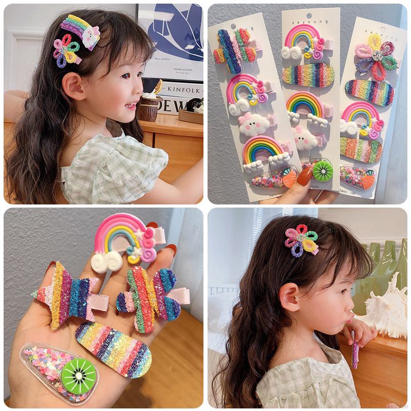 Set 6 kẹp tóc mỏ vịt nhiều kiểu dáng phong cách Hàn Quốc dễ thương