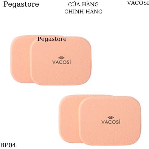 Bông trang điểm - bông phấn ướt vuông nhỏ VACOSI SMALL SQUARE SPONGE BP04 (2 cái)