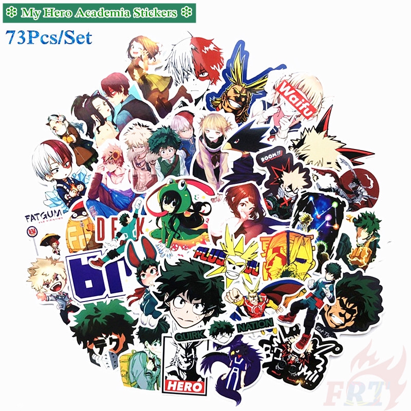 ❉ My Hero Academia Series B Stickers ❉  73Pcs/Set Anime Midoriya Izuku Bakugou Katsuki Todoroki Shoto DIY Fashion Waterproof Luggage Laptop Decals Stickers
