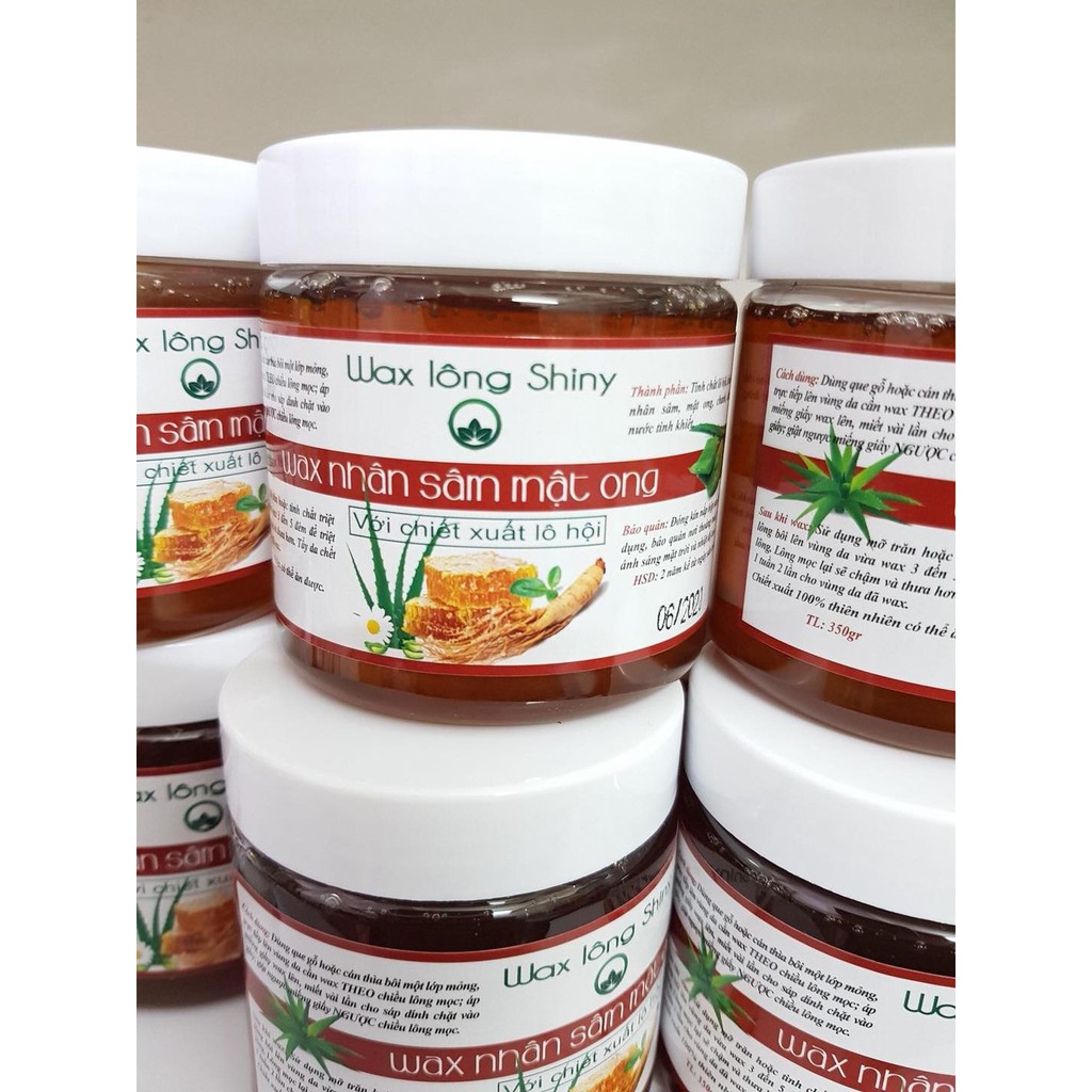 Wax lông Shiny handmade mật ong nhân sâm ( chiết xuất lô hội) tặng kèm giấy và que gỗ | BigBuy360 - bigbuy360.vn