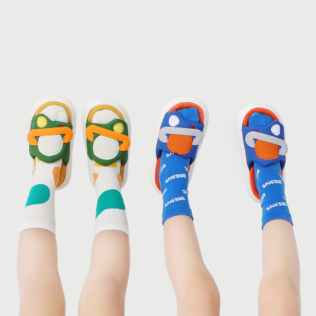 Dép quai ngang Cheerful Mario đế mềm phong cách Hàn Quốc thời trang đi biển mùa hè cho bé trai/ bé gái