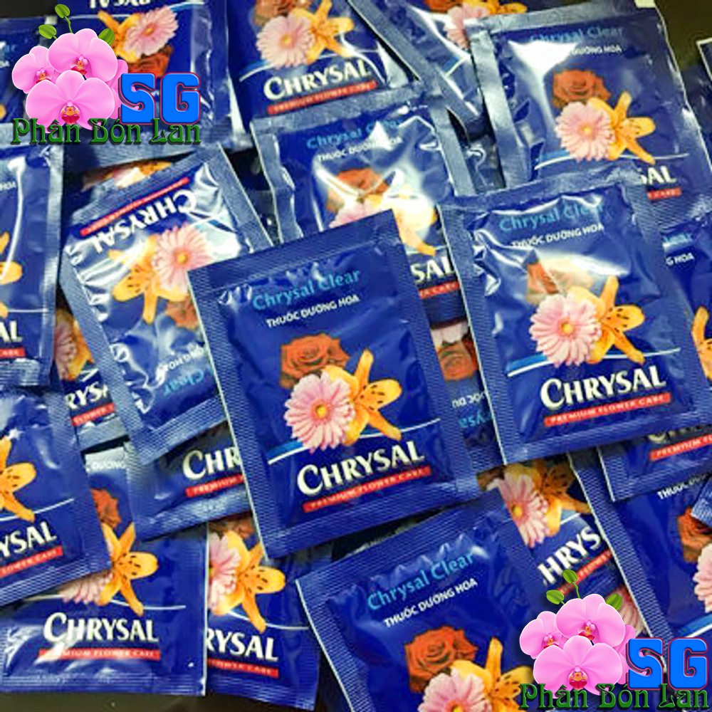 Combo 100 gói Chất dưỡng hoa lâu tàn - Chrysal Clear  Áp dụng cho hoa cắt cành, cắm vào bình