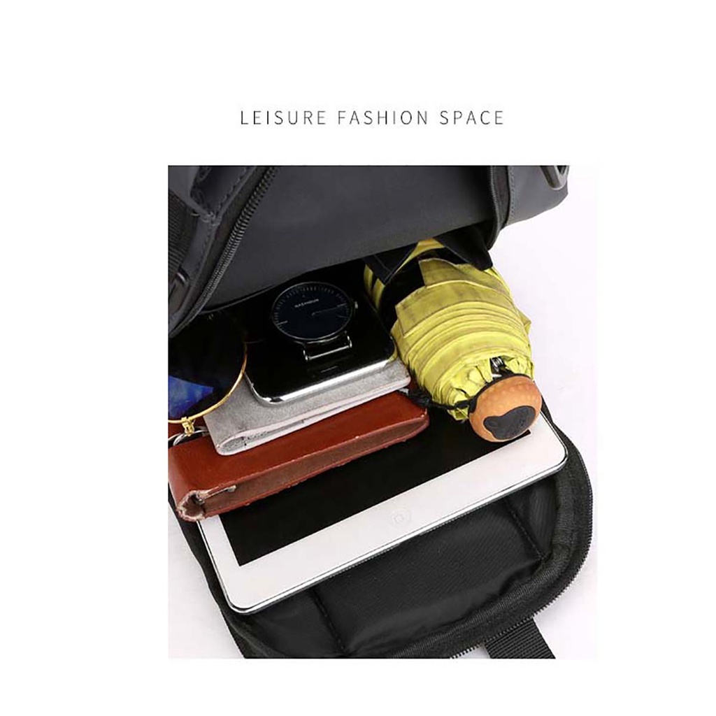 Túi Đeo Chéo Ngực Haoshuai Đi Phượt Nam Nữ Phong Cách, Siêu Nhẹ Chống Nước, Có Cổng Usb Tiện Lợi | BigBuy360 - bigbuy360.vn