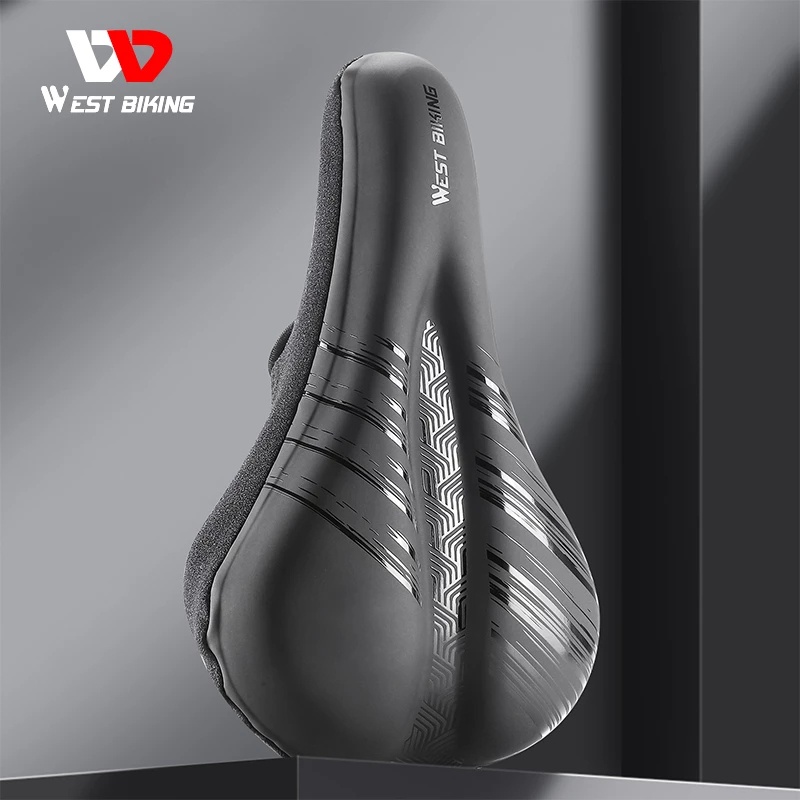 Vỏ bọc yên xe đạp WEST BIKING bằng da PU và xốp silicone mềm mại dày chống trượt