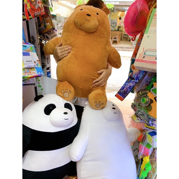 Gấu bông 3 chú gấu Trắng - Trúc - xám