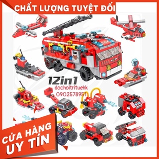Bộ lego lắp ráp xe cứu hoả (12 trong 1)