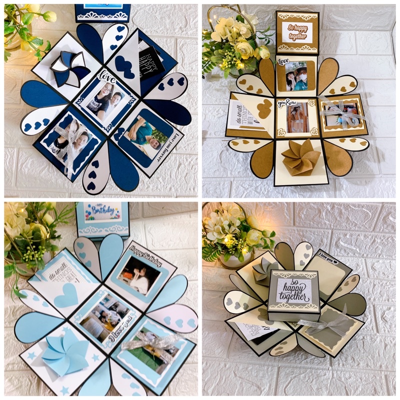 Hộp quà Love box 1 lớp -nguyên liệu có hướng dẫn làm