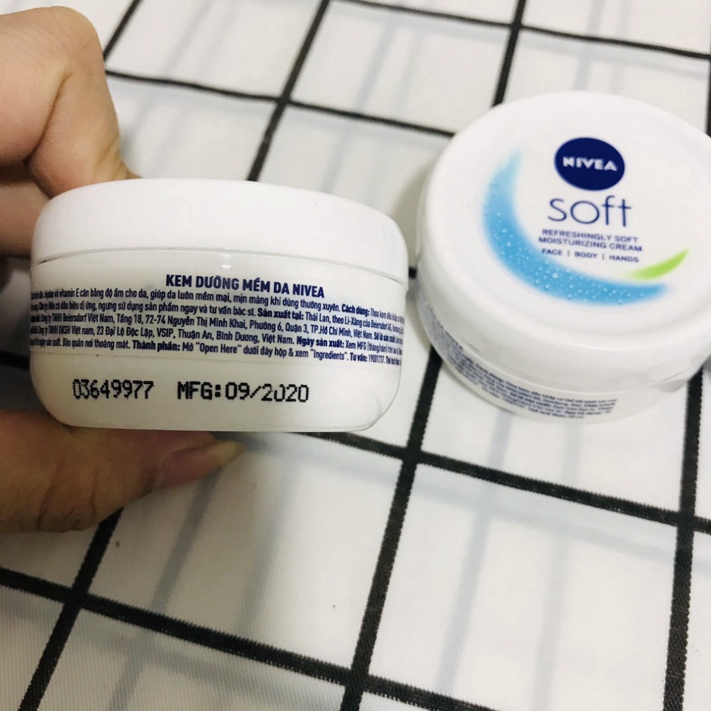 Kem dưỡng da Nivea Soft 50ml dưỡng ẩm chống nẻ