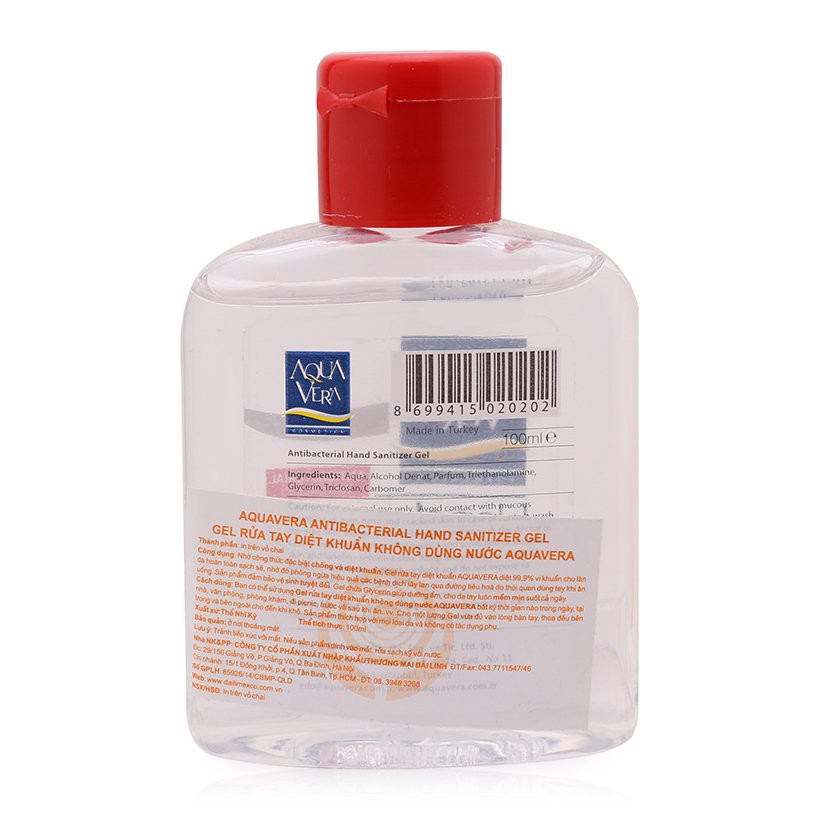 Gel rửa tay diệt khuẩn không dùng nước Aquavera 100ml