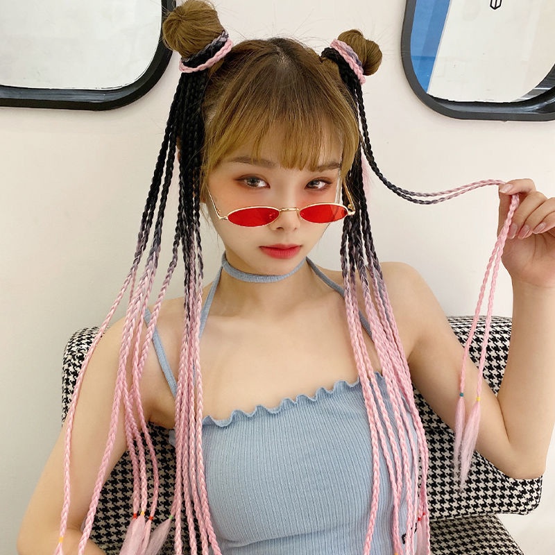 Tóc giả MISS FANCY kiểu đuôi ngaujw tết bìm nhiều màu 60cm thời trang cá tính cho nữ