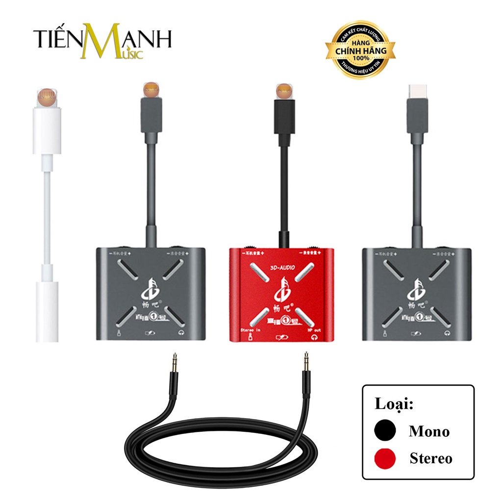 Dây Cáp Box Livestream PK Đàm Thoại 2 Chiều Và Sạc Cho Thu Âm Hát Live Stream Chuyển Đổi OTG Âm Thanh Mono, Stereo