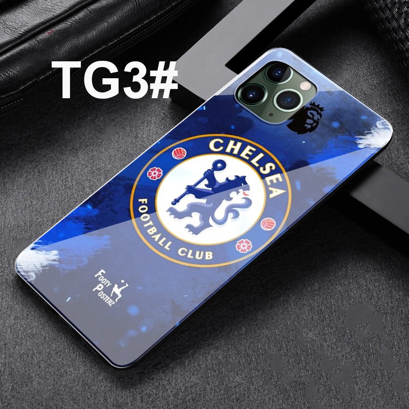 Ốp điện thoại tráng gương in hình Chelsea FC chất lượng cao cho iPhone 11 12 Mini Pro Max 12mini