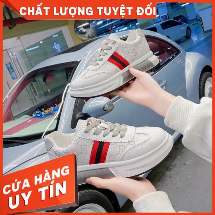 Giày Thể Thao Nữ, Giày Chạy Bộ Đế Thấp Màu Trắng Cực Đẹp - Hàng nhập khẩu