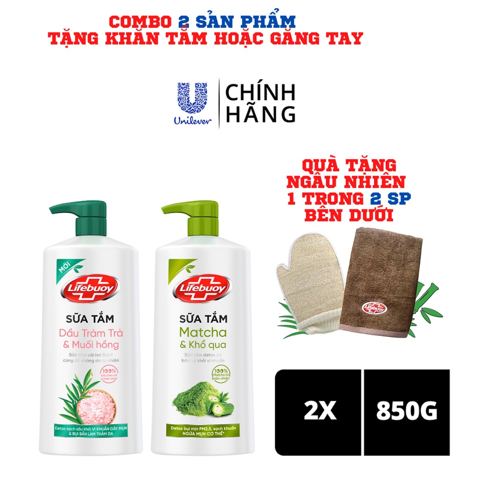 Sữa tắm Detox Bụi Mịn Lifebuoy chai 850g