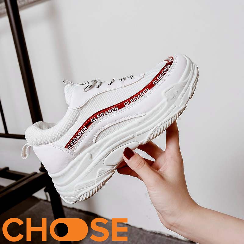 Giày Nữ MỚi Thể Thao Sneaker Choose Độn Đế ULZANG Phối Viền Chữ G2904 | BigBuy360 - bigbuy360.vn