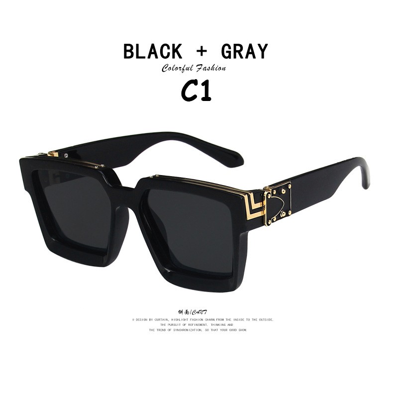 Men Nam Nữ Vuông Xu Hướng Kính Mát UV400 Chống Nắng & UV400