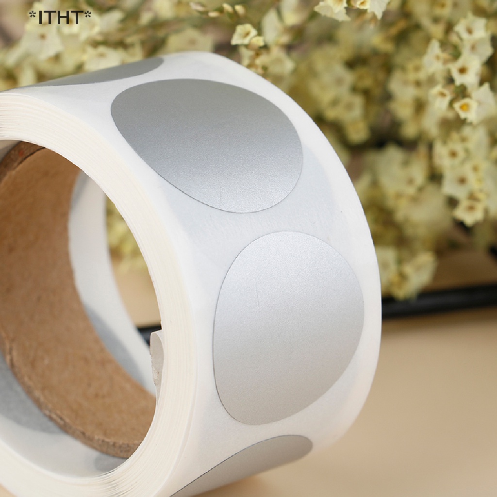 Bộ 300 Miếng Dán Hình Tròn Màu Bạc Chống Trầy Xước Kích Thước 1 Inch