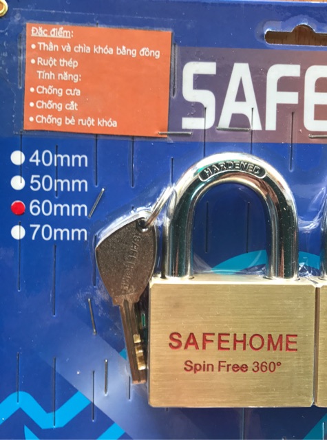 Bộ ổ khoá cửa SAFE HOME 5 ổ khoá 6 phân masterkey