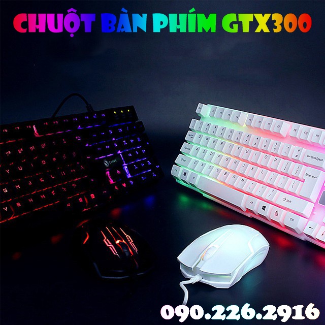 Chuột Máy Tính, Chuột Chơi Game Máy Tính Gaming GTX300 Có Đèn Led Chính Hãng