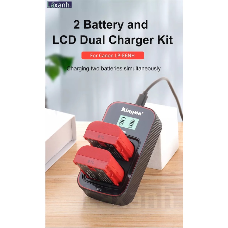 LP-E6NH LPE6 DLC 2400mAh Canon | Pin và sạc máy ảnh dung lượng cao LP-E6NH LP-E6NHM EOS R5 R6 5D 6D 7D 60D 70D 80D 90