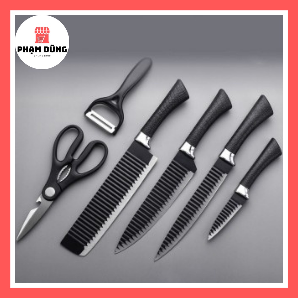 Bộ dao 6 món hình gợn sóng Nhật