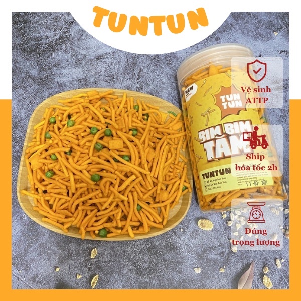 Bim bim tăm đậu hà lan loại ngon, hũ pet 300g | TunTun - Thế Giới Đồ Ăn Vặt - Đồ Ăn Vặt Hà Nội