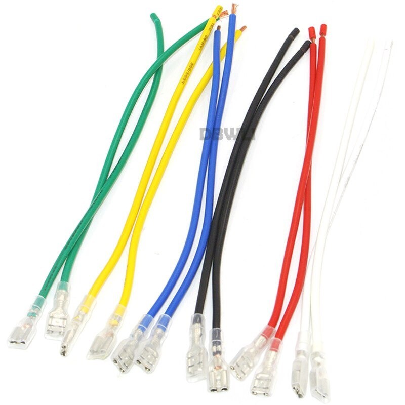 1 Đầu Nối 4,8mm / 6,3mm 18AWG Dây Điện Âm Thanh Cho Loa Xe Hơi, Amply