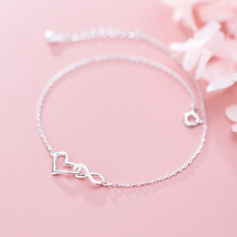 Lắc tim vô cực bạc 999 cao cấp 🌼YN JEWELRY