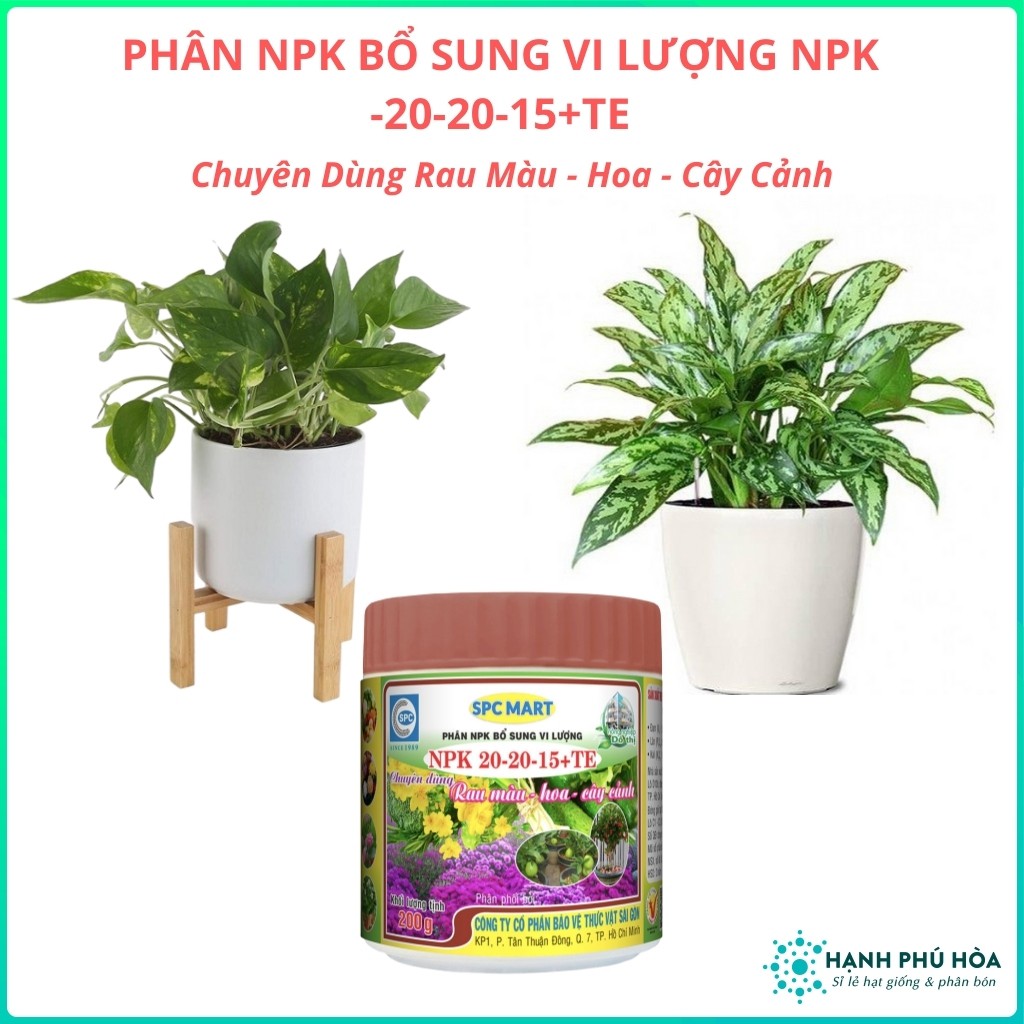 Phân NPK Bổ Sung Vi Lượng NPK 20-20-15+TE - Chuyên Dùng Rau Màu - Hoa -Cây Cảnh -ra rễ mạnh, sinh trưởng khỏe, ra cành