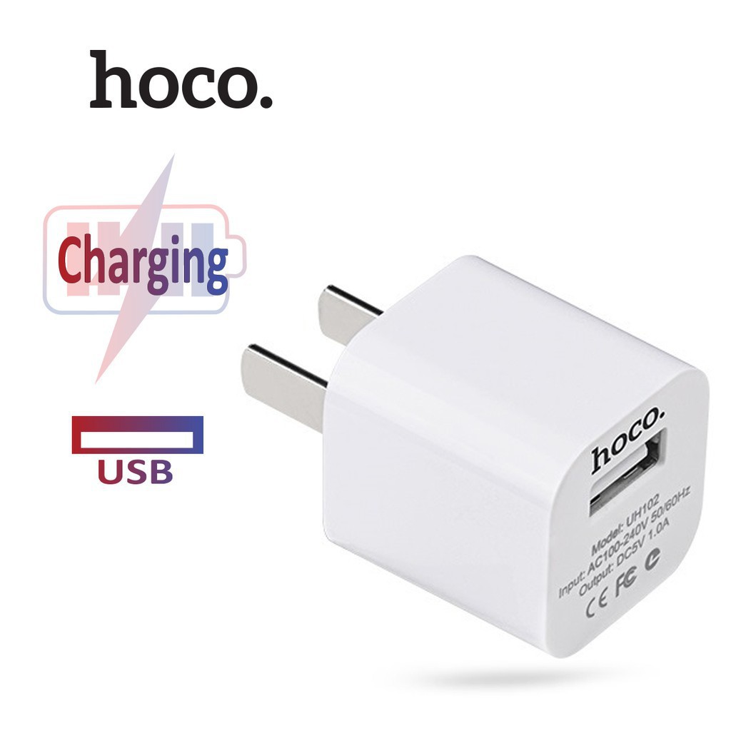 Củ Sạc Hoco UH102 Hàng Chính Hãng Hỗ trợ sạc Cho Iphone IPad Pin Dự Phòng Cáp Sạc Tai nghe Bluetooth